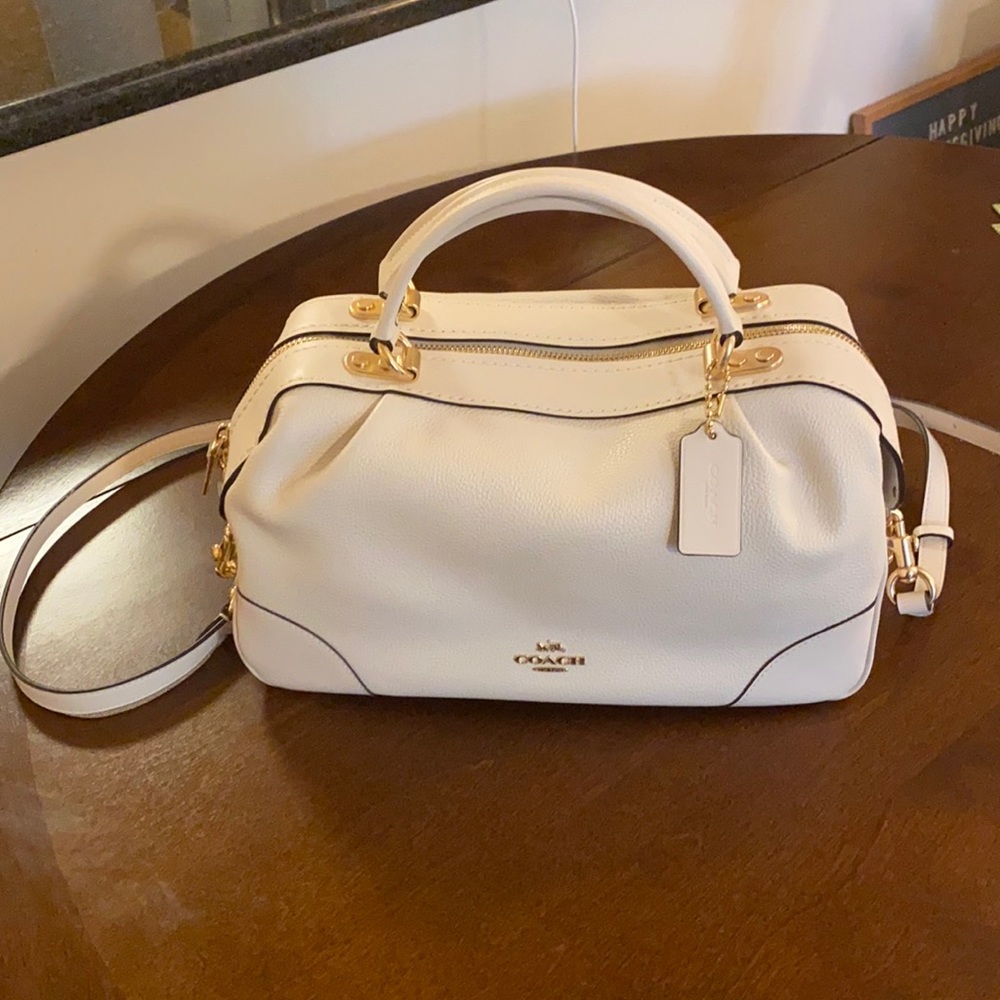NWOT Leather Coach Lane Satchel Purse